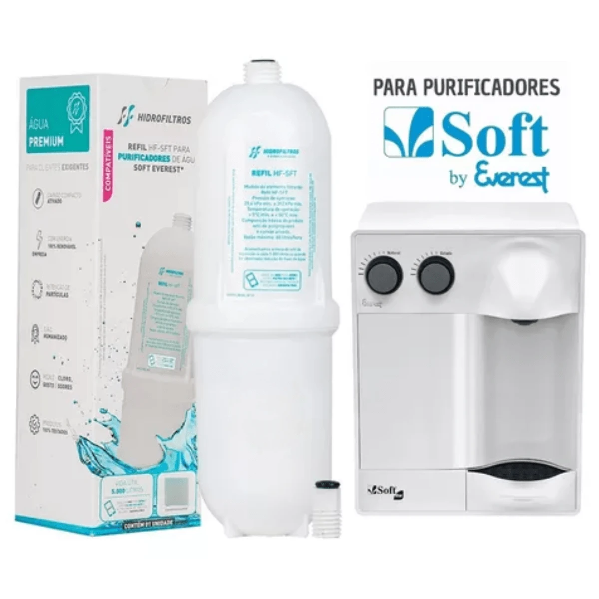 Refil Filtro Vela Soft Everest Baby Star Slim Fit Plus - Branco - Visão 1