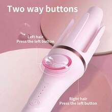 Rizador de Pelo Eléctrico, Rizador Automático sin Daños, Ondulador de Iones Negativos de Larga Duración para Viajes (Rosa) - Rosa - Ver 7