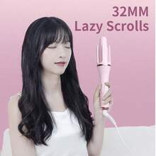 Rizador de Pelo Eléctrico, Rizador Automático sin Daños, Ondulador de Iones Negativos de Larga Duración para Viajes (Rosa) - Rosa - Ver 1