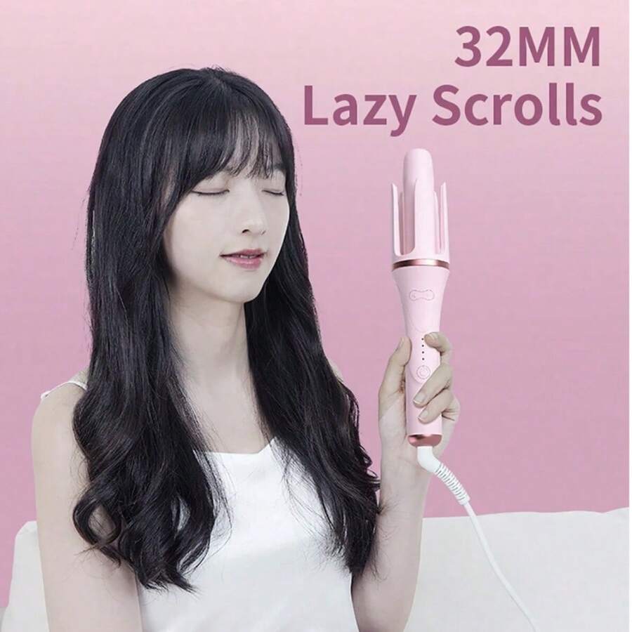 Rizador de Pelo Eléctrico, Rizador Automático sin Daños, Ondulador de Iones Negativos de Larga Duración para Viajes (Rosa) - Rosa - Ver 1