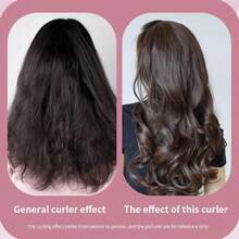 Rizador de Pelo Eléctrico, Rizador Automático sin Daños, Ondulador de Iones Negativos de Larga Duración para Viajes (Rosa) - Rosa - Ver 11