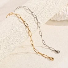 1只時尚、簡約、個性化的朋克風格矩形不銹鋼手鐲,作為節日禮物送給朋友