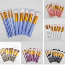 6 paquetes de brochas kabuki con 10 pzs cada paquete, colores surtidos - Multicolor - Ver 3