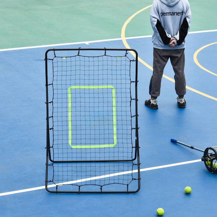 Rete Elastica Rimbalzo da Calcio Rimbalzatore Portatile 90x80x140cm - nero - Visualizzare 1