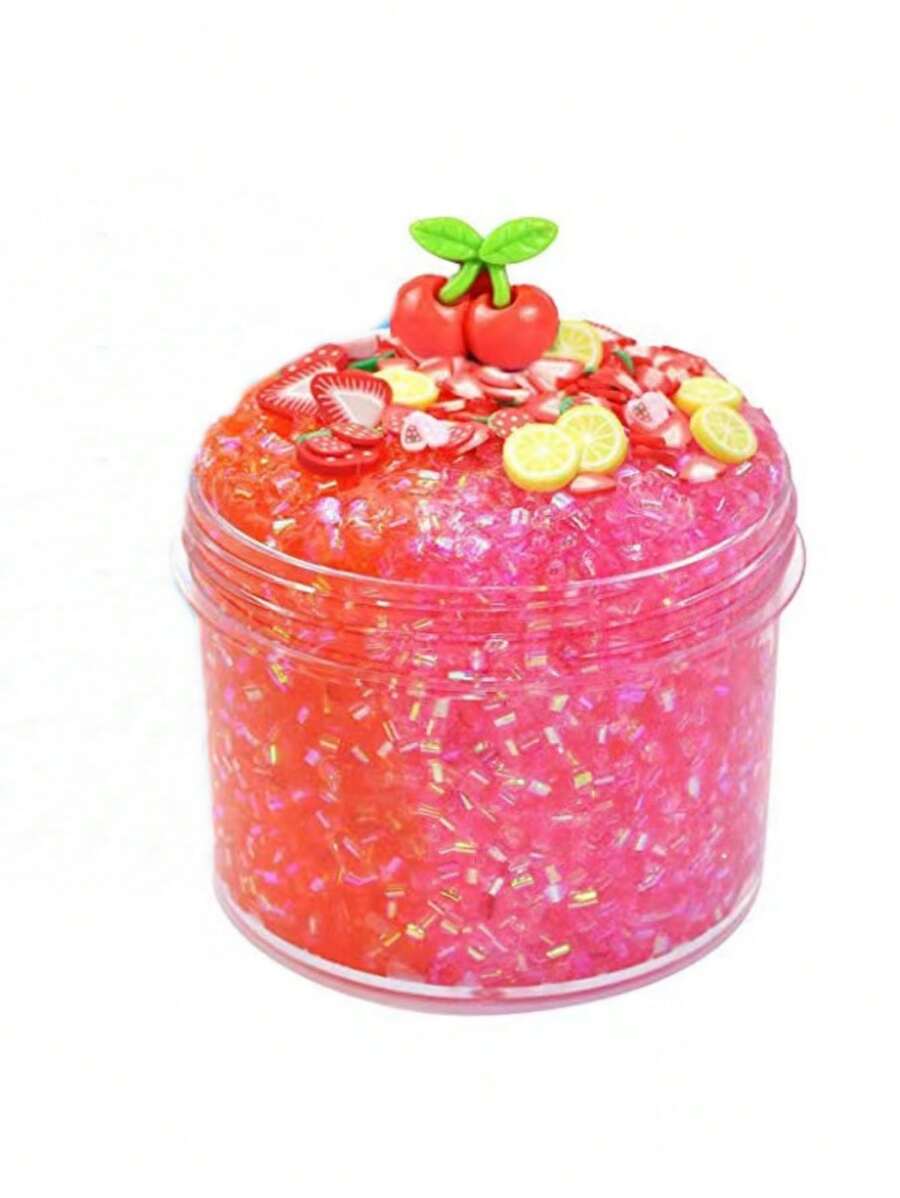 Transparent Slime Toy, Ideal For Office Stress Relief/Entertainment, Random Color/Style/Packing, Perfect As A Festival Gift,Glue Slime,Magnetic Slime,Watermelon Slime - Red - View 1