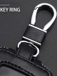 1pc Universal Car Key Protector Case, Smart Car Key Holder Storage Pouch, Suitable For Remote Control Key, Car Key Chain, Car Key Fob, Coin Purse, Metal Hook Keyring Wallet Zipper Bag, Keeps Your Car Keys ! Travel Accessory, Outdoor Gear - Black - View 4