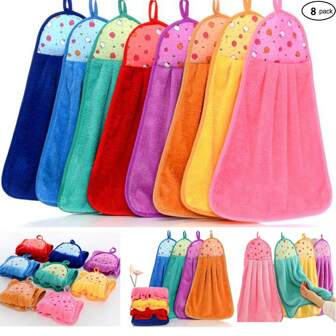 1 套/4 件套厨房和浴室家用清洁用品，可悬挂吸水手巾，去油巾，洗碗布，珊瑚绒吸水巾，厨房，浴室，家居，家居用品供应商