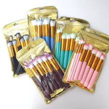 6 paquetes de brochas kabuki con 10 pzs cada paquete, colores surtidos - Multicolor - Ver 2