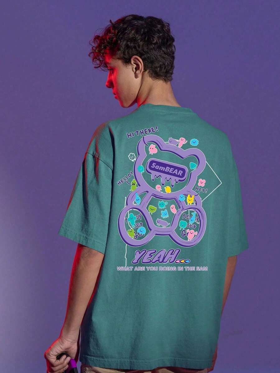 Men T-Shirts - 軍綠色 - 查看 1
