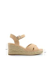 Women's Platform Wedges Sandals Espadrille Dressy Casual Summer Comfortable High Heeled With Adjustable Buckle Shoes - Màu be - Xem 7
