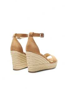 Women's Espadrilles Wedge Sandals Open Toe Comfortable Adjustable Ankle Strap 3.6 Inch Suitable For Vocation Walking Beach Dressy Summer  Platform Sandals Shoes - Màu Khaki - Xem 9