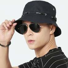 男士貝雷帽，休閒風格 - 黑色 - 查看 3