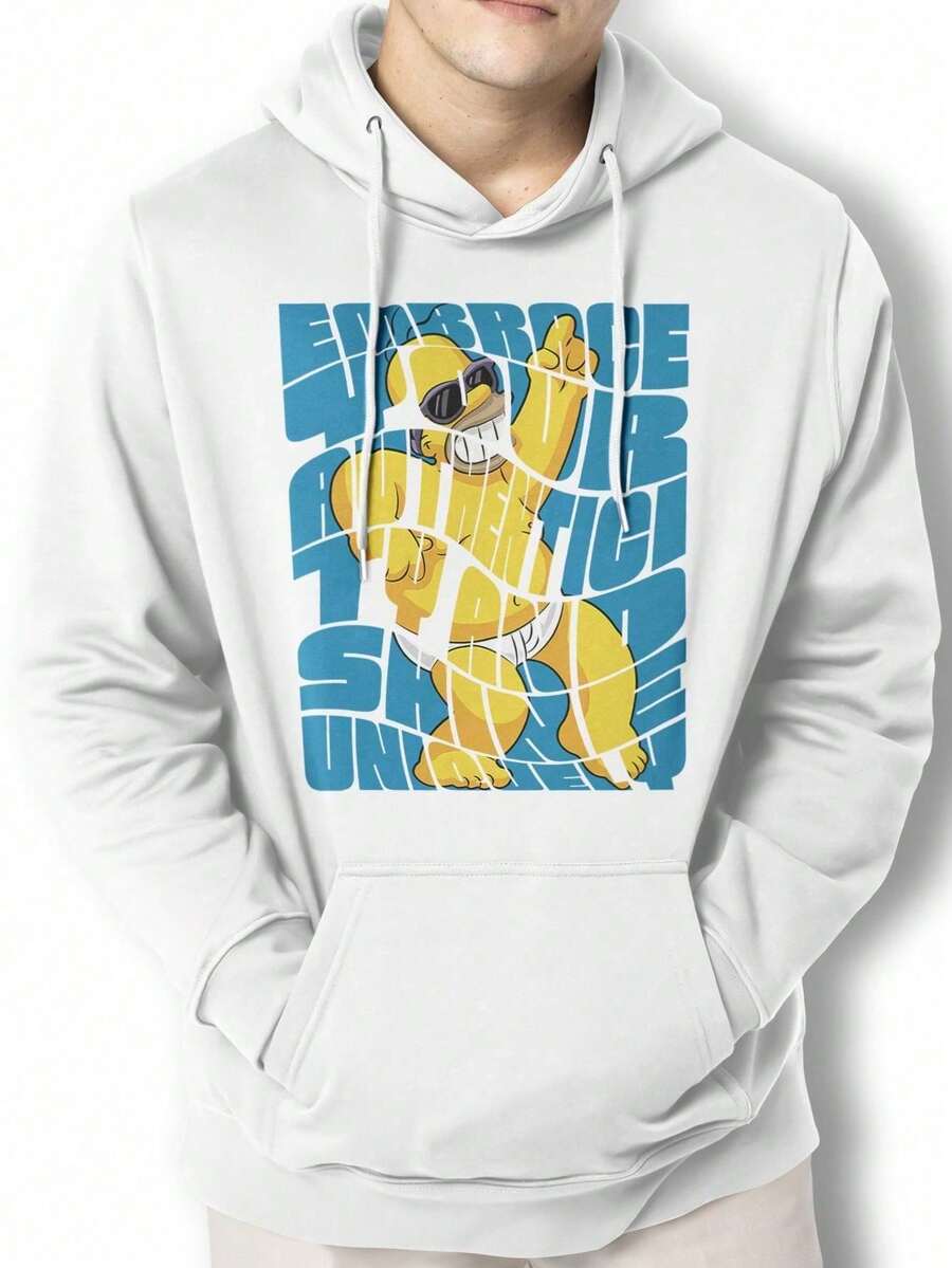 Men Hoodies - 白色 - 查看 1