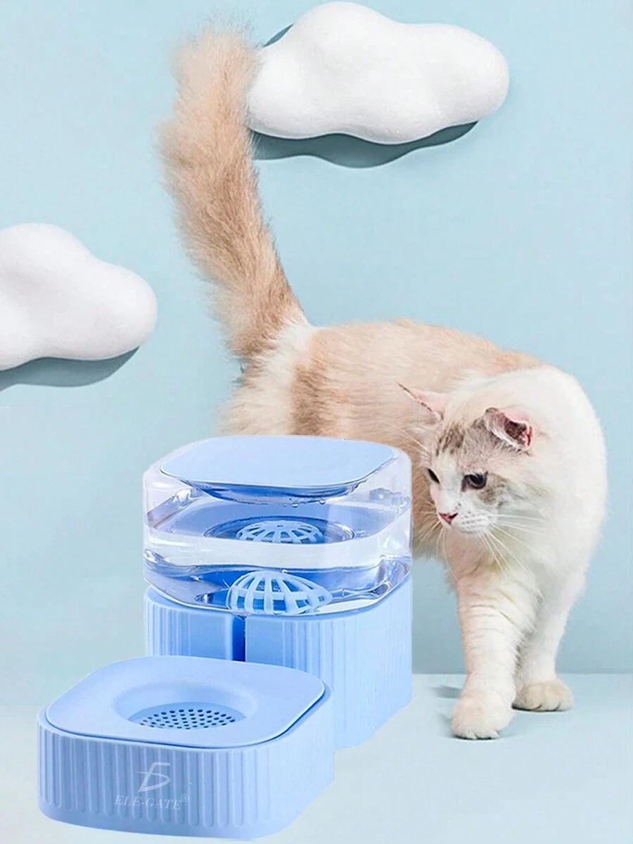 Bebedero Dispensador Automático Para Mascotas Perro Y Gato - Azul - Ver 1