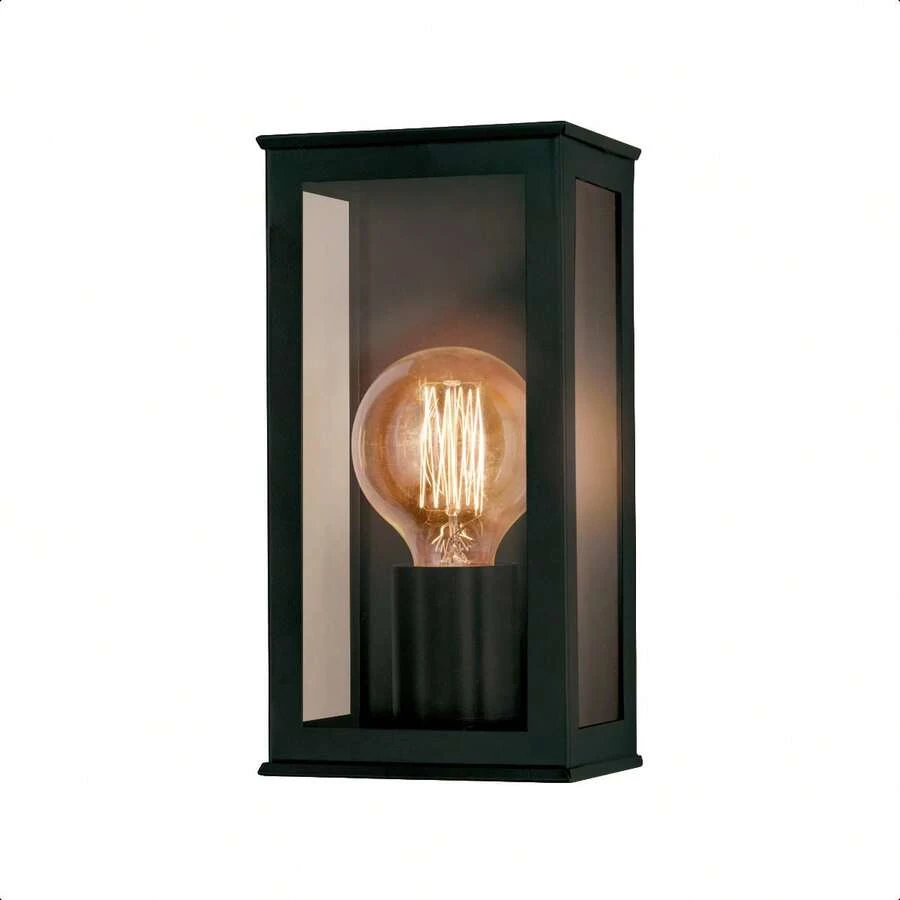 Luminária Arandela de Parede Vintage com Vidro Transparente Preta - Preto - Visão 1