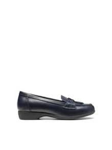 Women's Loafers Slip-On Arch Support Business Casual Work Comfortable Dressy Faux Leather  Round Toe Flats Shoes With Tassel Decoration Shoes - Màu xanh hải quân - Xem 10
