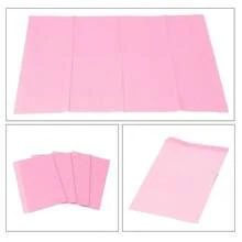 50 Campos Desechables Triple Capa, Campos Desechables, Campos Desechables de 45 x 34 , Campos Desechables para Aplicación de Pestañas, Campos Desechables para Tatuajes, Campos Desechables para Microblanding, - Rosa - Ver 3