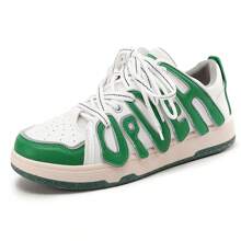 Nam Giày thể thao Hàng mới đến In thư Giải trí Giày thể thao , Đúng mốt Giày đế bệt - màu xanh lá - Xem 6