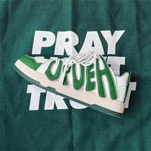 Nam Giày thể thao Hàng mới đến In thư Giải trí Giày thể thao , Đúng mốt Giày đế bệt - màu xanh lá - Xem 1