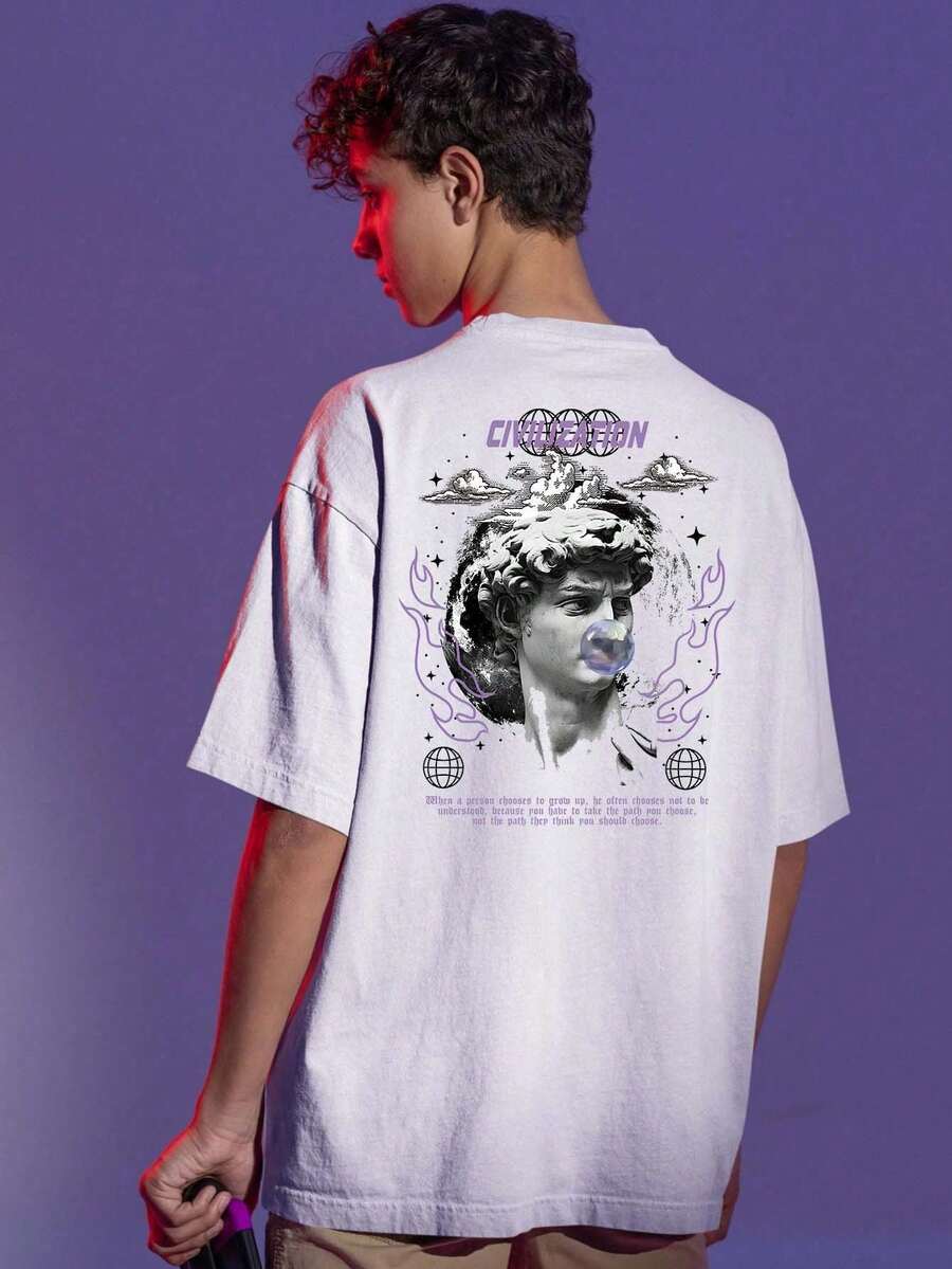 Men T-Shirts - 白色 - 查看 1