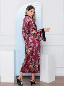 Women Kimonos - Màu Đỏ Sâu - Xem 4