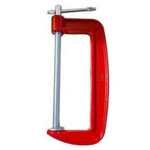 Kit 3 Grampos Sargento Tipo C 6 Polegadas Marcenaria 200mm Aço Metal Profissional - Vermelho - Visão 3