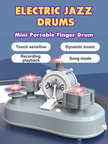 Fingertip Jazz Drums Finger Touch Mini Percussion Musical Instrument Creative Micro Drum, Music Toy - Purple - View 5