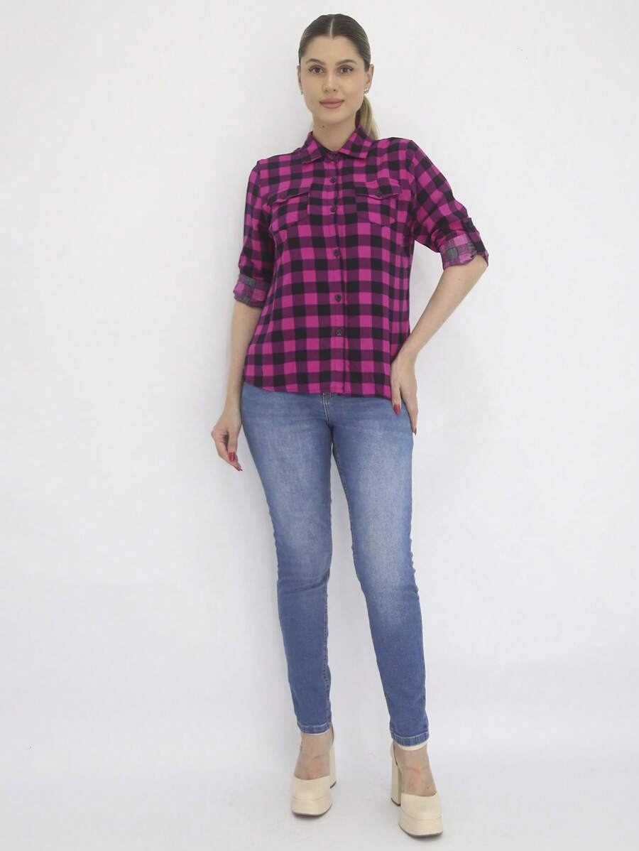 Women Blouses - 粉色 - 查看 1