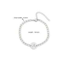 1 Vòng Cổ Điển Mới A-Z Ban Đầu Dây Thép Không Gỉ Vòng Tay Dành Cho Nam - Bạc - Xem 2