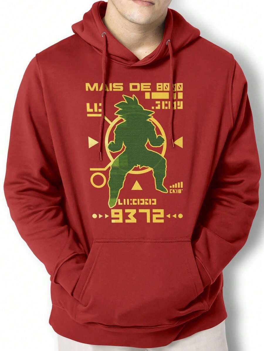 Men Hoodies - 紅色 - 查看 1
