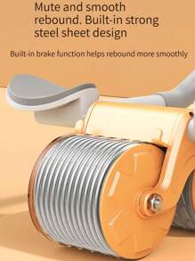 Roda Abdominal Automática E Recuperável Conjunto De Roda De Exercício Abdominal Com Função De Rebobinamento Com Suporte de Celular