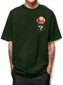 Men T-Shirts - xanh quân đội - Xem 1