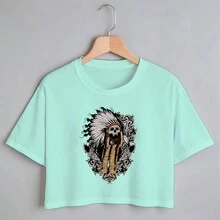 Women T-Shirts - 薄荷綠 - 查看 1
