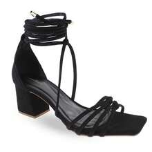 MODARPE Women Heeled Sandals - Black - View 2