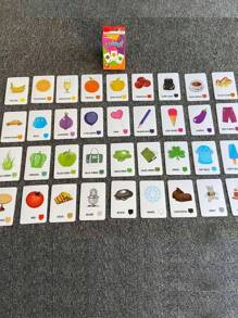 36pcs Education Flash Cards For Children, Teaching English Word Recognition, Shapes, Colors, Numbers And Alphabet - Multicolor - View 4