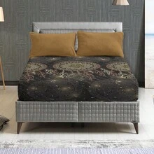 Coverlet With Shearling, Fleece Flannel Fabric With Shearling - Gold - View 2