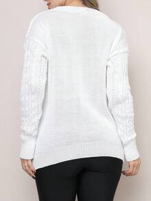 Women Knit Tops - trắng - Xem 4