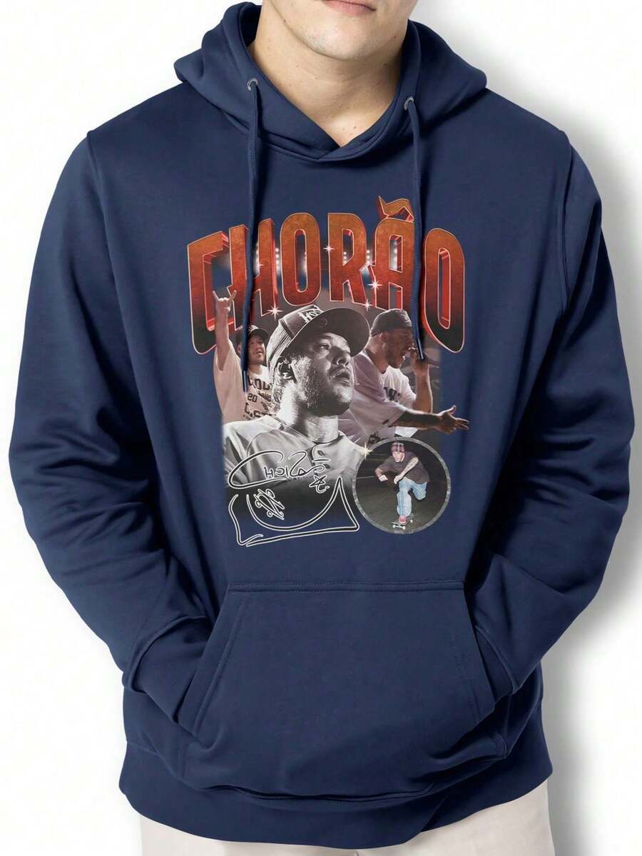 Men Hoodies - 藏蓝色 - 查看 1