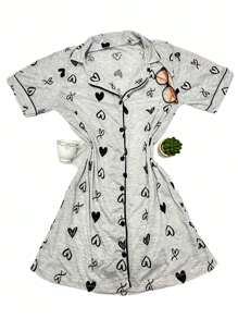 Women Nightgowns & Sleepshirts - Gris - Ver 4