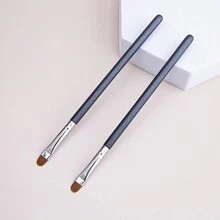 1pc Thin Flat Round Line Brush For Precise Foundation & Concealer Makeup,Foundation Brush,Concealer Brush,Blush Brush,Contour Brush,Blush Brush,Bronzer Brush,Powder Brush,Foundation Brush,Blush Brush - Black - View 6