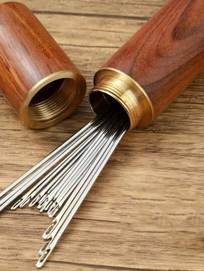 1box,12 PCS Needles, Assorted Self Threading Needles Sewing Needles, Multi-Size Side Opening Stainless Steel Darning Sewing Household Hand Tools The Needle Packaging Is Sent Randomly, Tools For Men