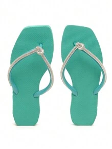 Women Flip-Flops - 綠水鑽 - 查看 1