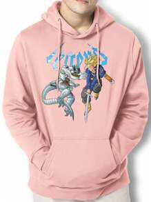 Men Hoodies - 淺粉色 - 查看 1