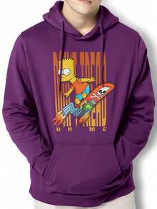 Men Hoodies - 紫色 - 查看 1