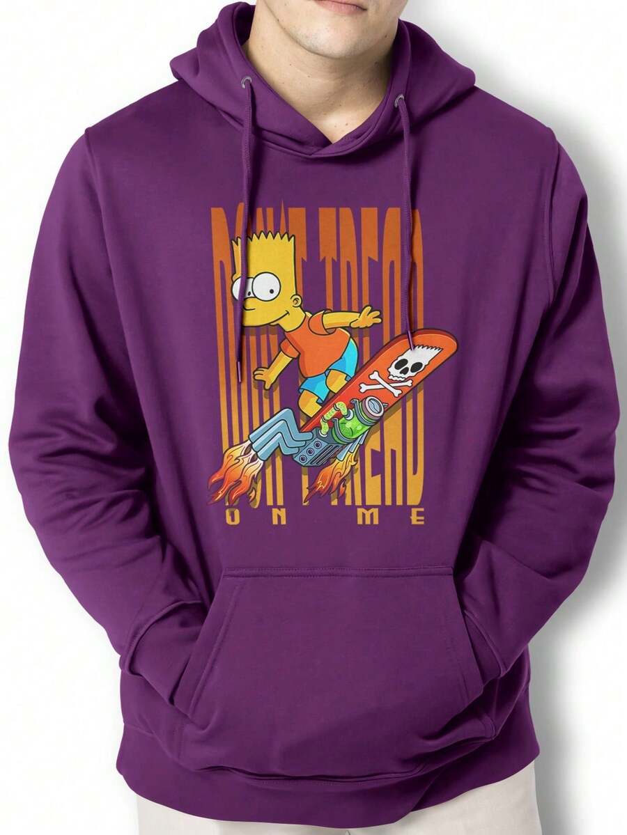 Men Hoodies - 紫色 - 查看 1