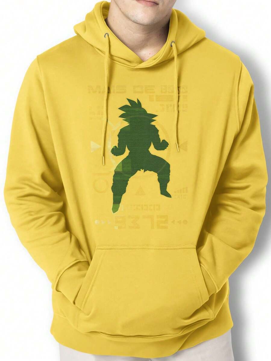 Men Hoodies - 黃色 - 查看 1