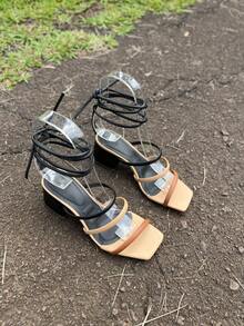 Women Heeled Sandals - 駝色 - 查看 2