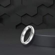 Men's Single Ring - 銀色 - 查看 3