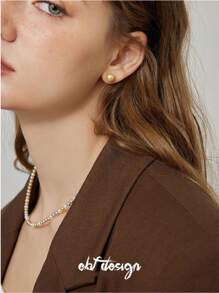 每週不重複的仿珍珠耳環套裝,7對仿珍珠耳釘,法式復古和極簡主義風格 - 七對耳環套裝 - 查看 4