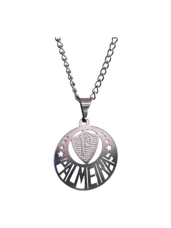 Colar Feminino Masculino Palmeiras Aço Inoxidável Folheado Antialérgico Time de Futebol